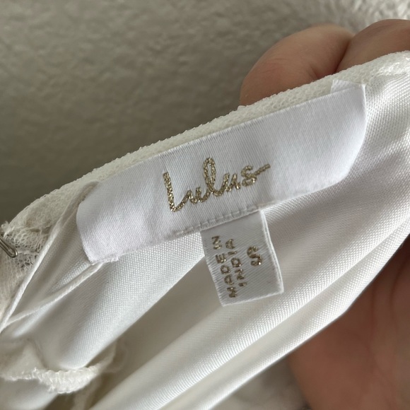 NWT Lulus Passionate Romance White Beaded Sequin Mermaid Maxi Wedding Dress SM - Picture 11 of 12